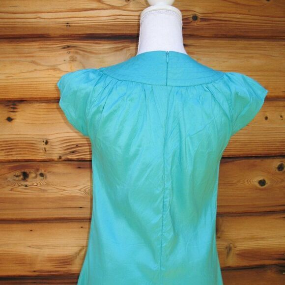 Calypso St. Barth Womens Blue Green Silk Mini Dress - Picture 5 of 7